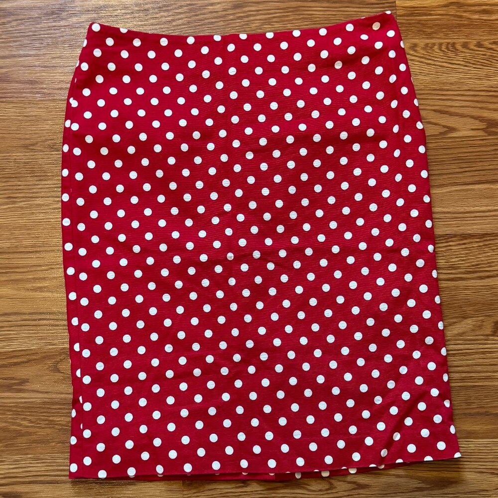Talbots Retro Polka Dot Pencil Skirt